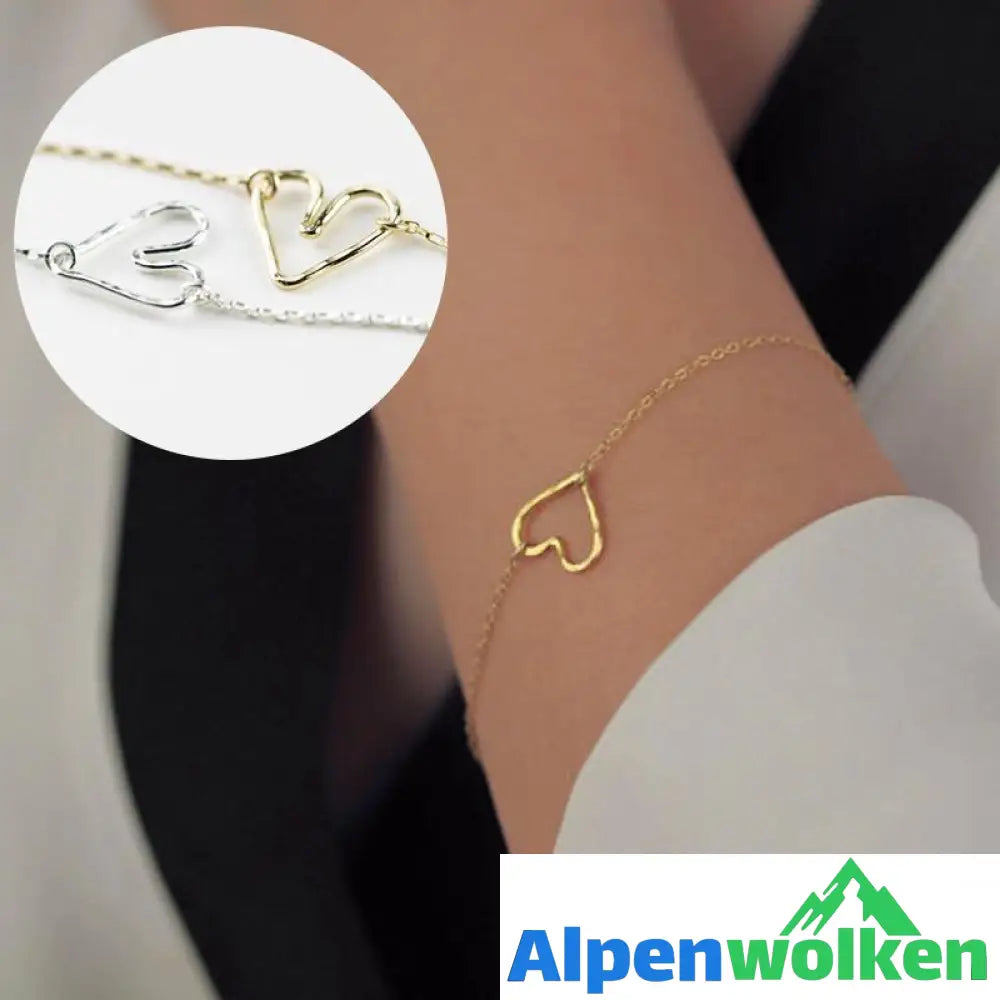 Alpenwolken - Zartes Herz Armband