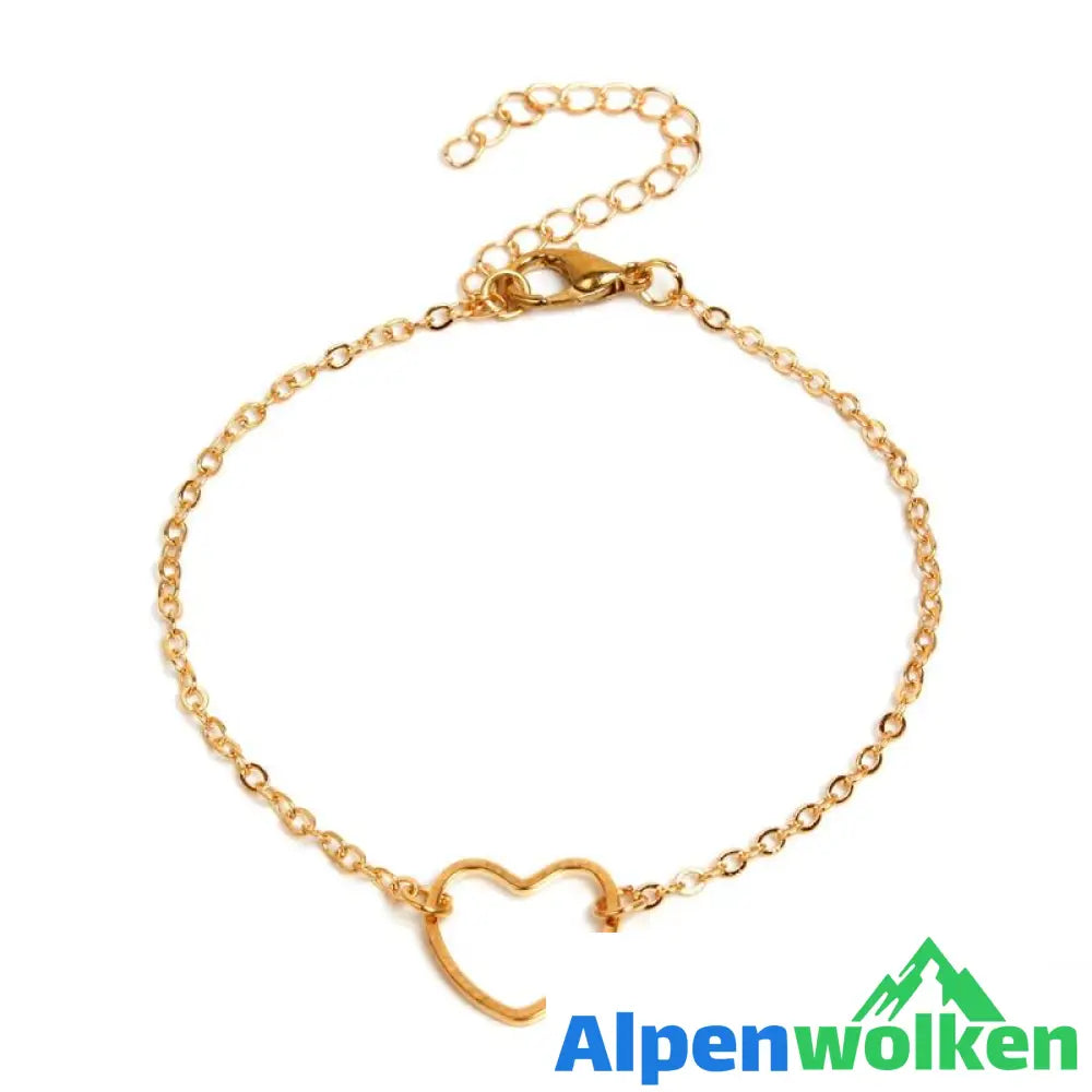 Alpenwolken - Zartes Herz Armband