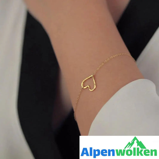 Alpenwolken - Zartes Herz Armband