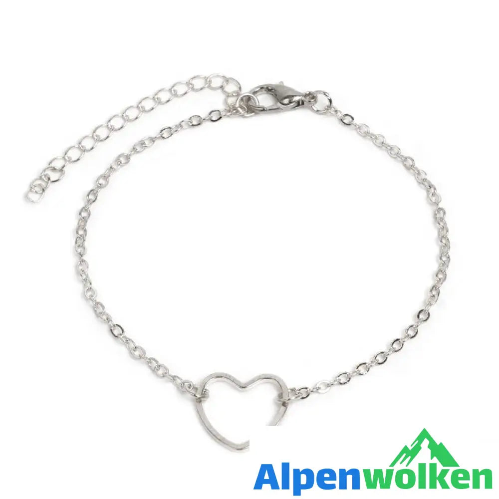 Alpenwolken - Zartes Herz Armband