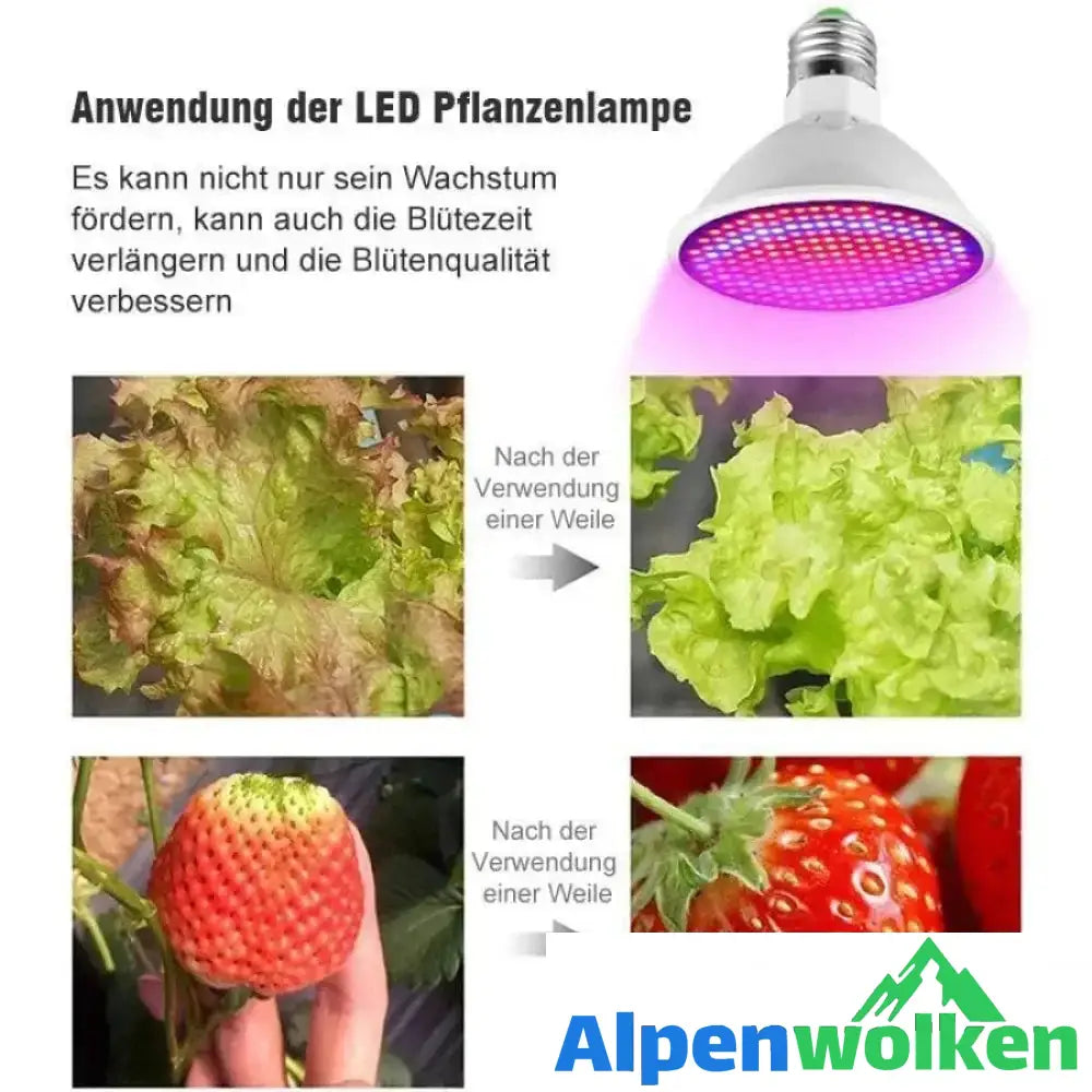 Alpenwolken - Zimmerpflanzen LED Pflanzenlampe mit Klammer