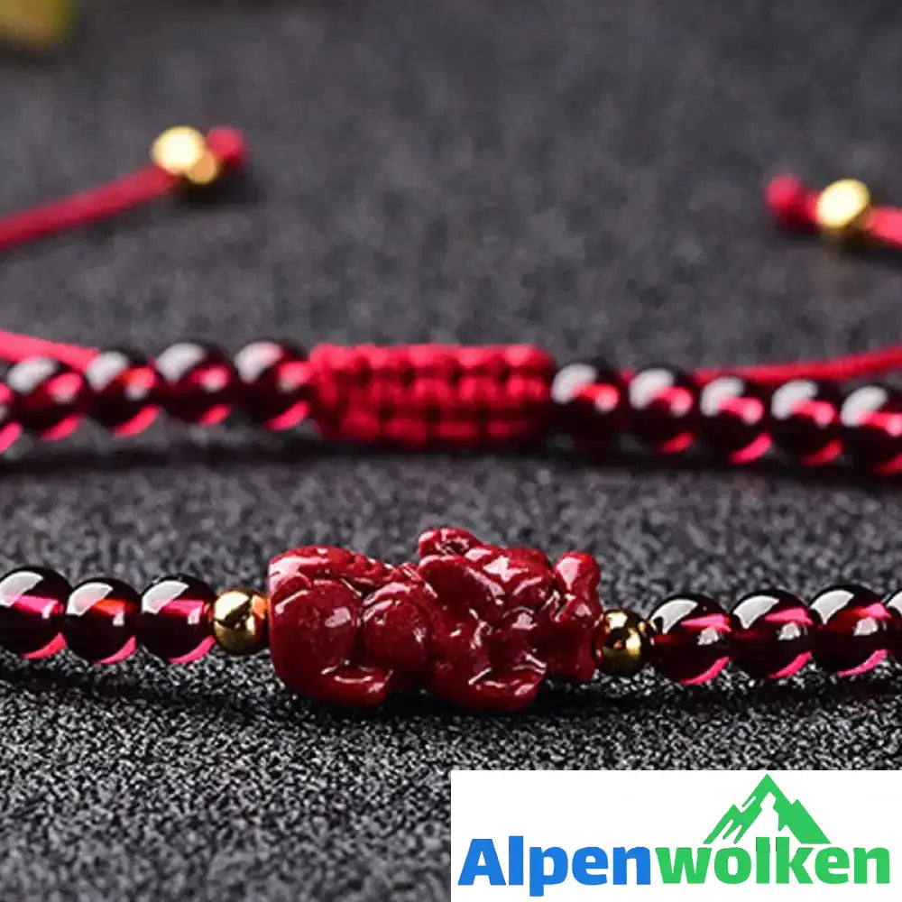 Alpenwolken - Zinnober Pixiu Armband