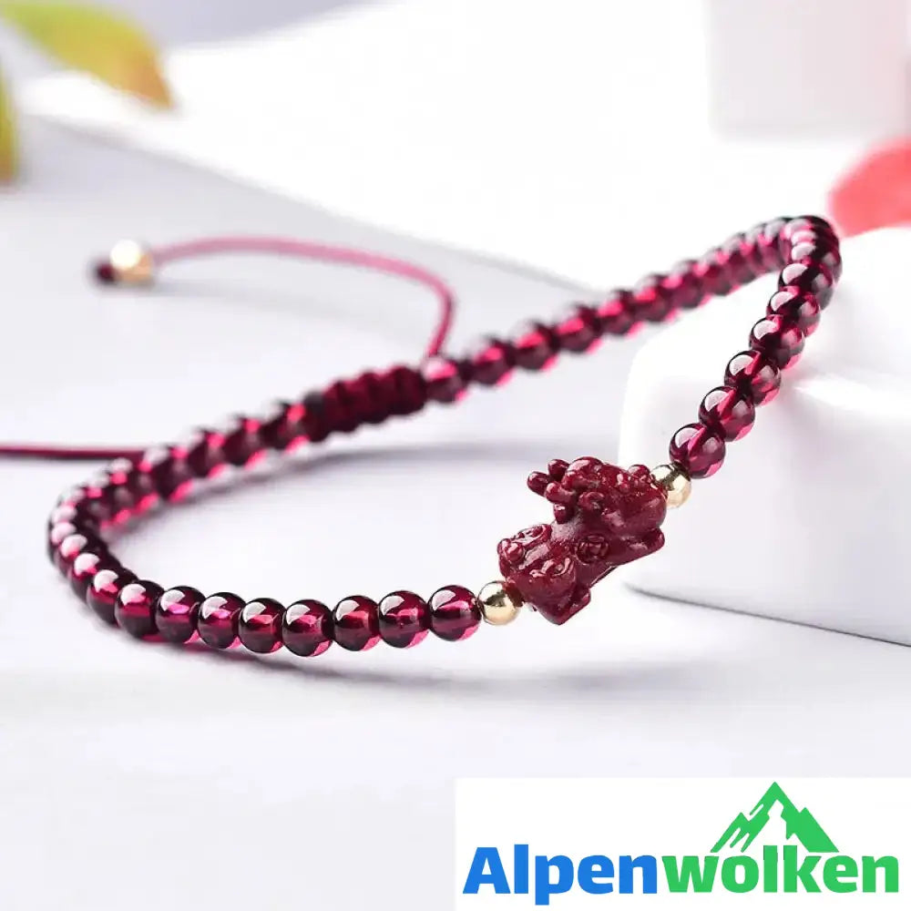 Alpenwolken - Zinnober Pixiu Armband