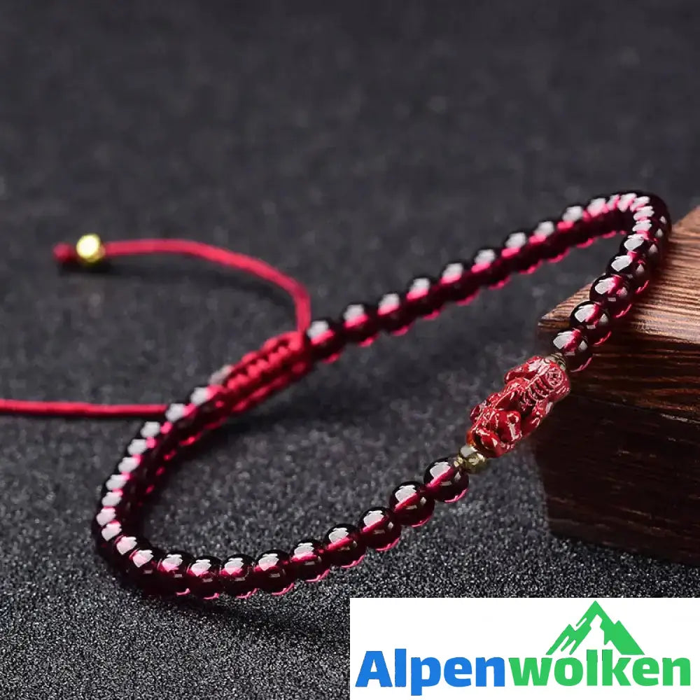 Alpenwolken - Zinnober Pixiu Armband