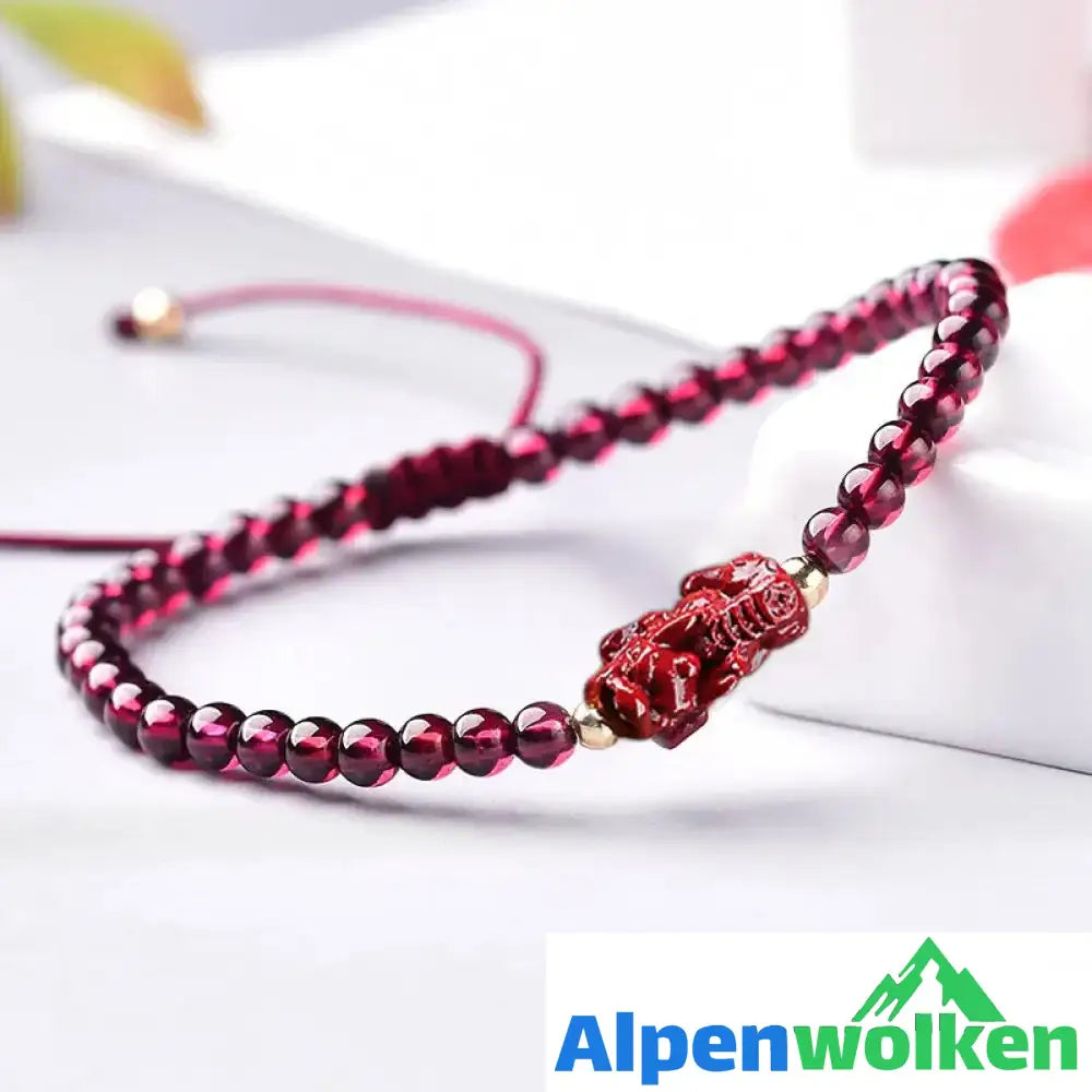 Alpenwolken - Zinnober Pixiu Armband