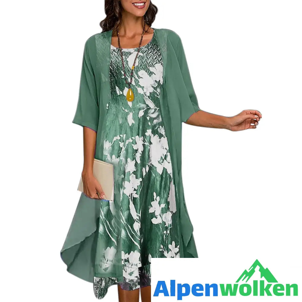 Alpenwolken - Zweiteiliges Sommerkleid Aus Chiffon